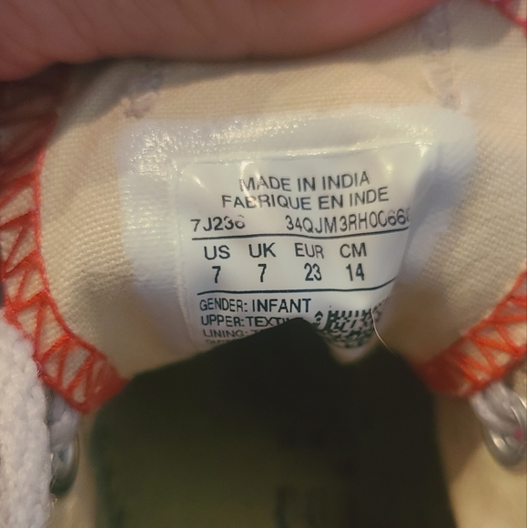 Red Converse Infant 7 - Picture 3 of 3